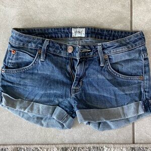 Hudson low rise jean shorts
